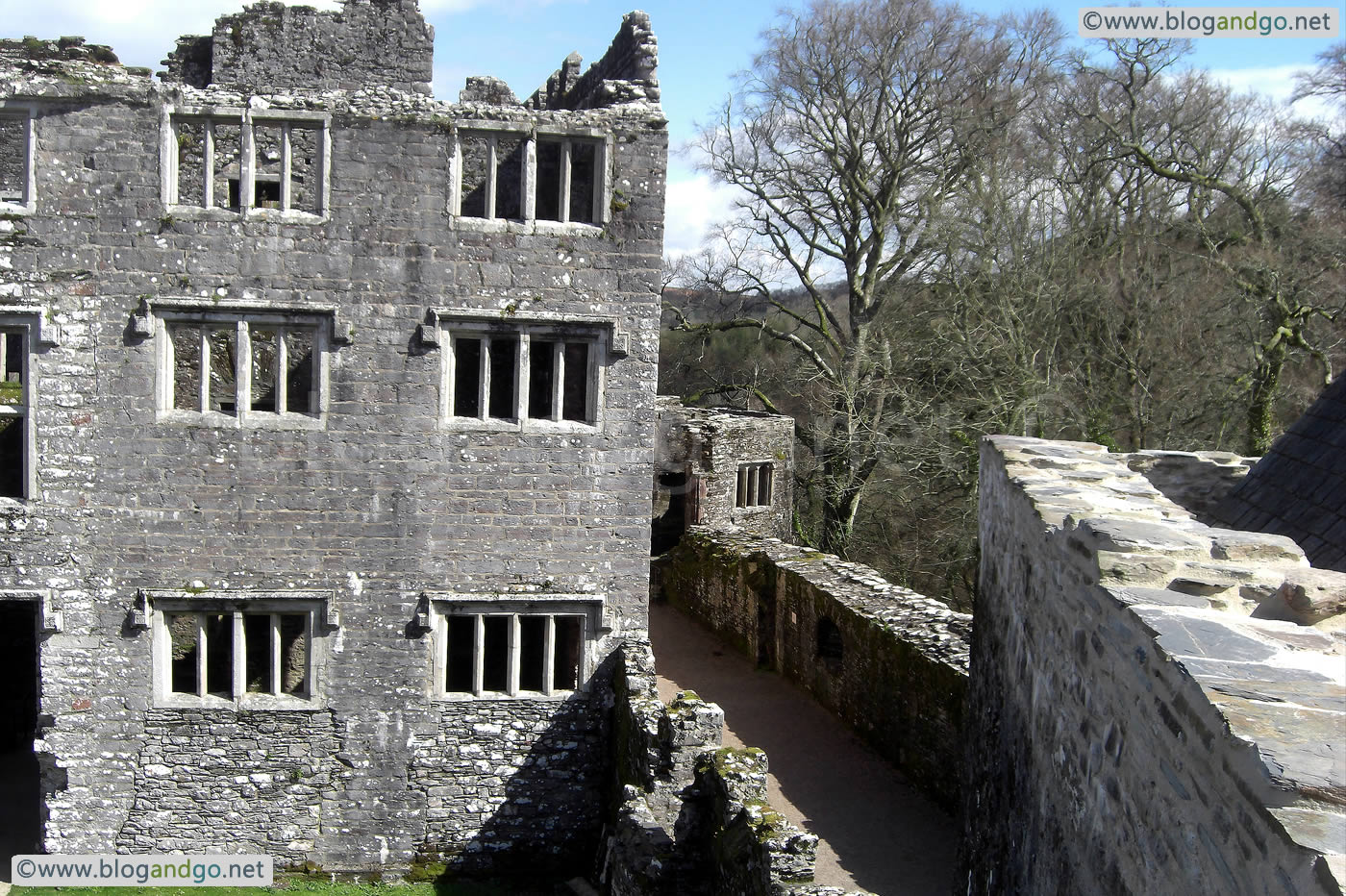 Berry Pomeroy Castle - From main gate to St Margaret's Tower